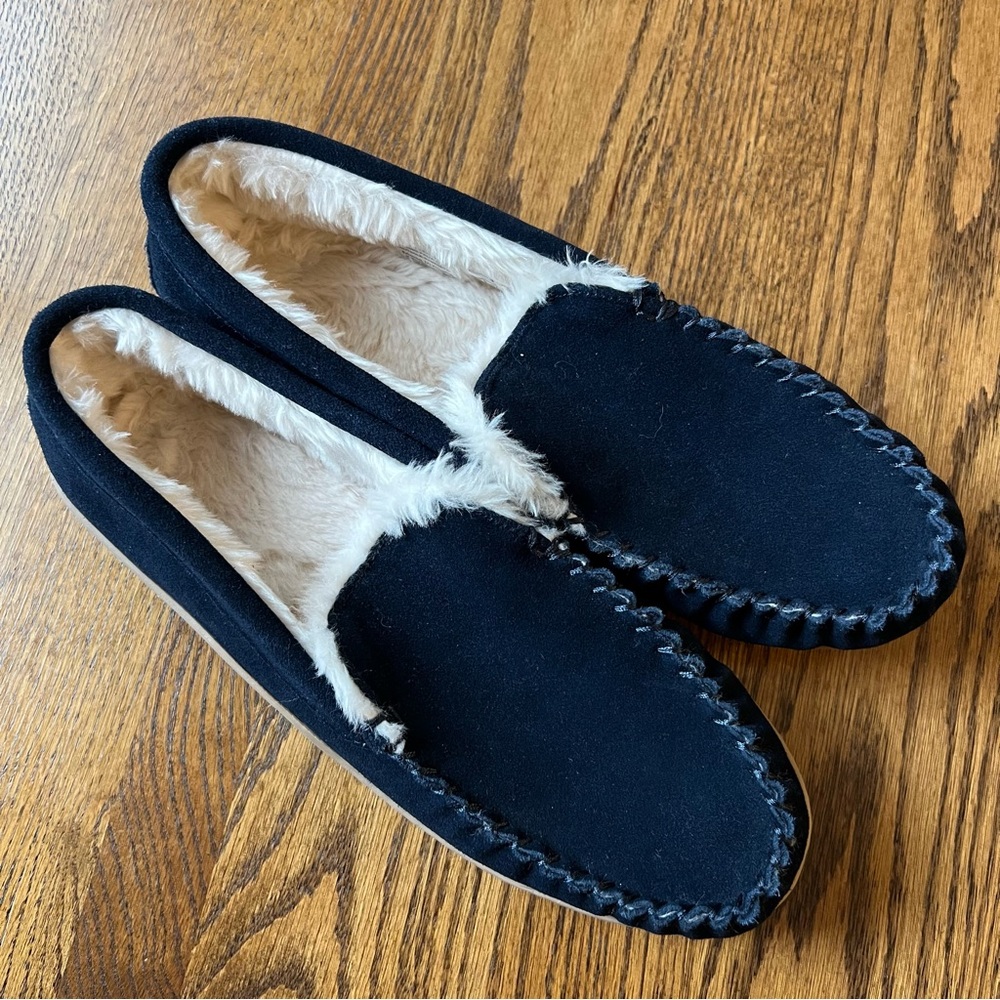 J. Crew Suede Slippers in Vintage Indigo/Navy • 11